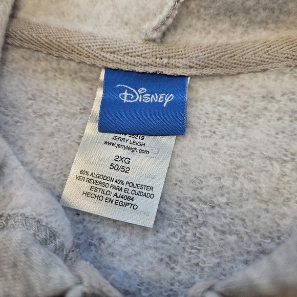 Disney Women's Mickey Mouse Legendary Zip-Up Fleece Hoodie Size 2X Gray NWT - Picture 2 of 8